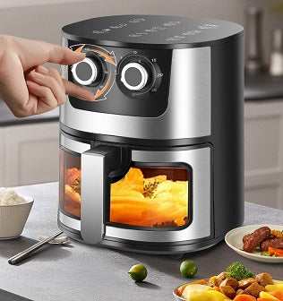 Friteuza cu geam Multifuncțională cu Aer AT PERFORMANCE – Gătit Sănătos, Rapid și Eficient